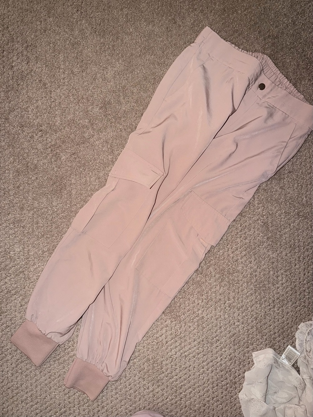 Zara Light Pink Cargo Joggers